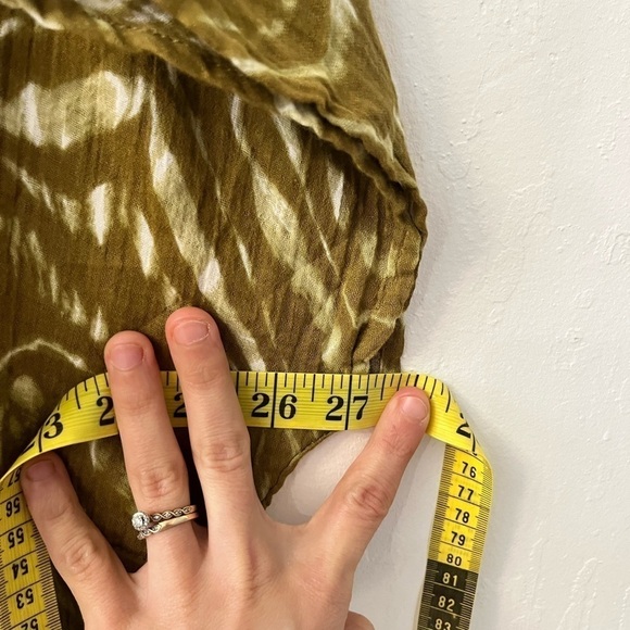 Wonderly Button Front Waist Tie Plus Size Short Sleeve Gauze Midi Dress - Picture 5 of 12